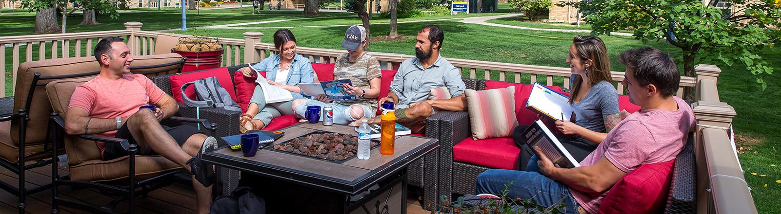 Students Lounging Outdoors